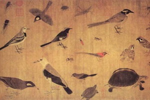 书画鉴赏写生珍禽图