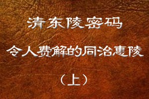令人费解的同治惠陵（上）