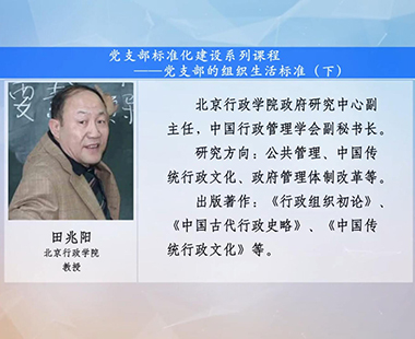 党支部标准化建设系列课程—党支部的组织生活标准（下）