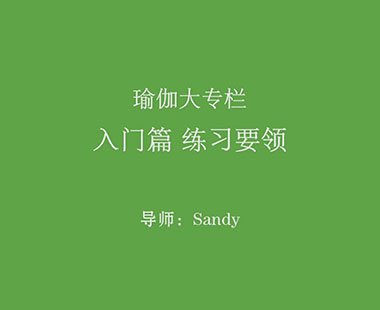 入门篇 练习要领