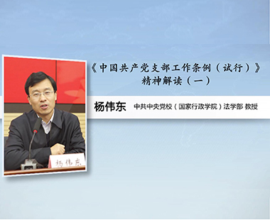 《中国共产党支部工作条例（试行）》精神解读（一）