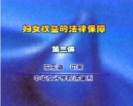 妇女权益的法律保障（三）
