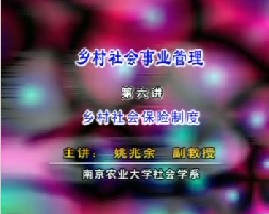 乡村社会事业管理（六）