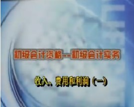 初级会计资格-初级会计实务-第六章收入、费用和利润（一）