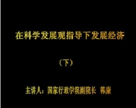 在科学发展观指导下发展经济（下）