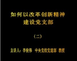如何以改革创新精神建设党支部（二）