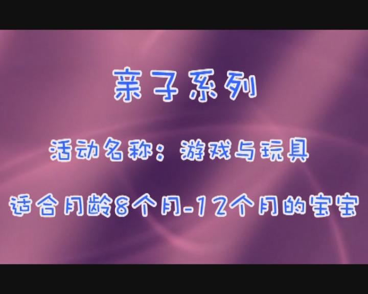 8-12月游戏与玩具训练