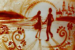 太阳 云彩和鸟的画法