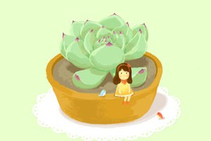 水彩植物《水当当的多肉植物》（二）