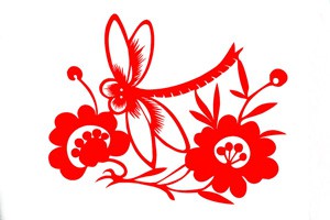 剪纸四折法画法 创意法 剪法