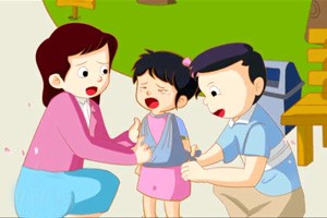 胳膊脱臼了
